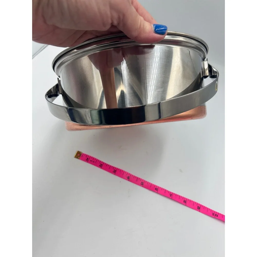 Stainless Steel Copper Bottom Stockpot with Swing Bail Handle 7.5 Inch Pot